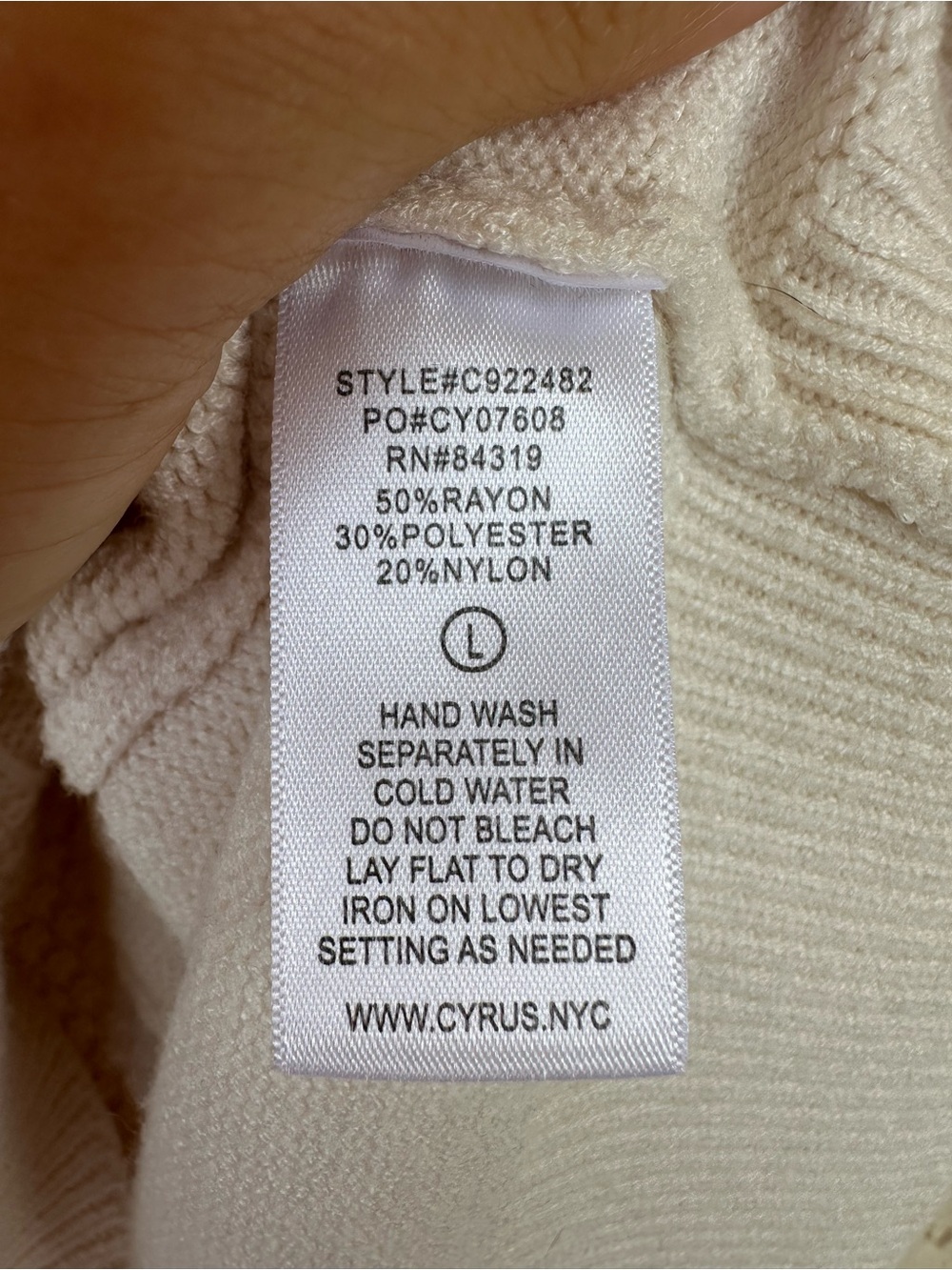 Cyrus Cream Cable Knit Sweater Vest L Quiet Luxury Old Money Chic - Picture 6 of 6